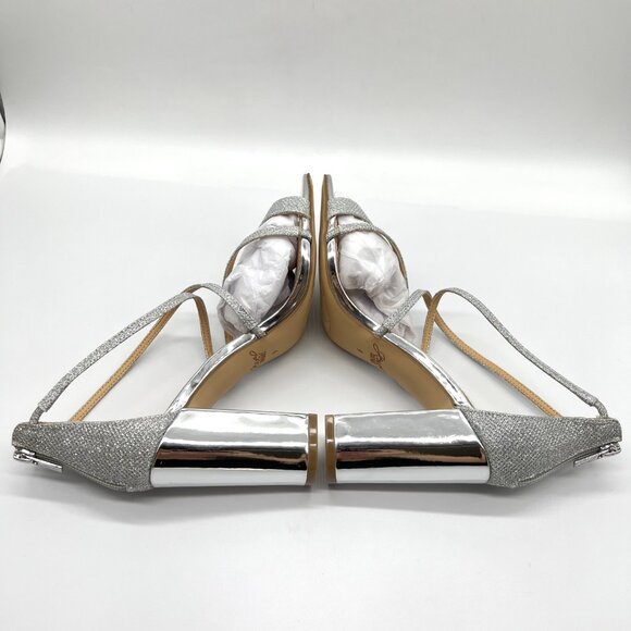 Jewel Badgley Mischka Womens Size 9 Gale Silver Dress Sandals Heels Shoes - Picture 9 of 16